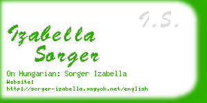 izabella sorger business card